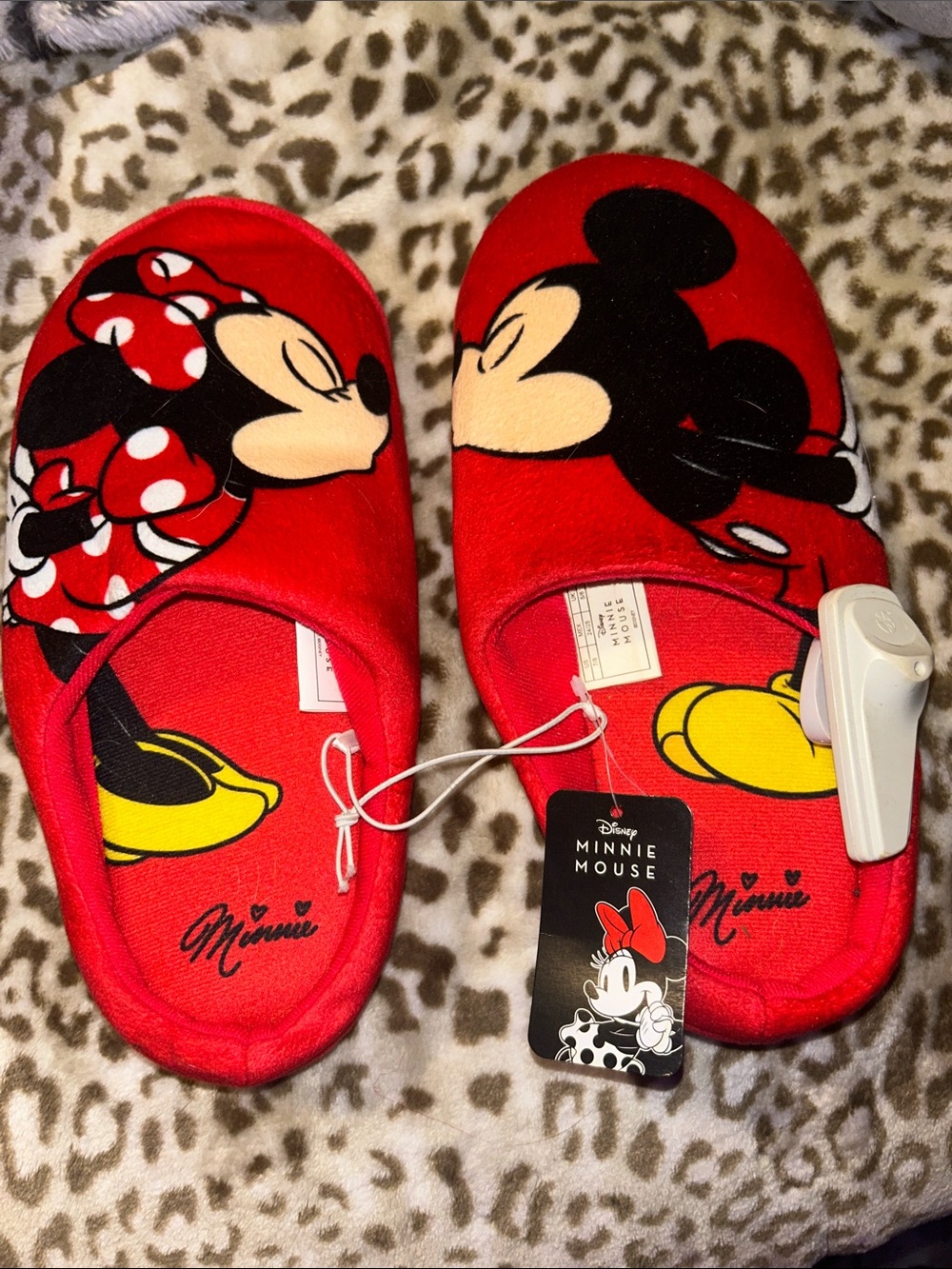 Disney Minnie Mouse Red Slip-On Women's Slippers